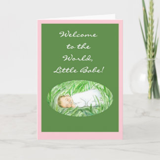 Neue Baby Girl Welcome Card Karte