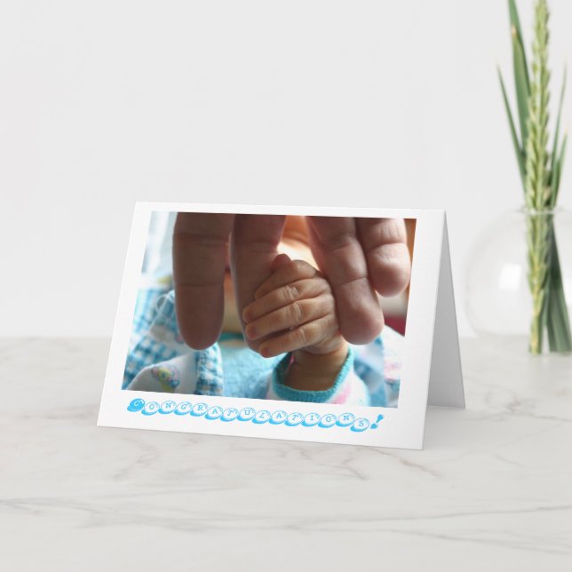 Neue Baby Glückwunsch-Grußkartengeschenke Karte (Vorderseite)