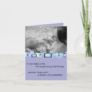 Neue Baby Grußkarte begrüßen Karte