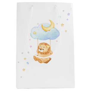 Neue Baby-Löwe-Geschenktasche - Sterne Süße Himmel Mittlere Geschenktüte