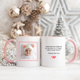 Neue Baby Modern Foto Tasse mit Zitat | Neugeboren