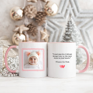 Neue Baby Modern Foto Tasse mit Zitat   Neugeboren