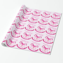 Neue Baby-Namensmusterverpackung des rosa Geschenkpapier