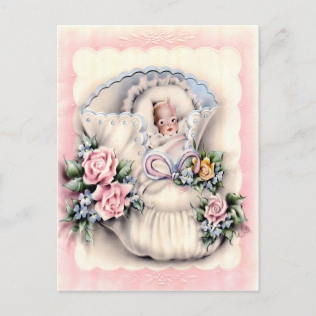 Neue Baby-Postkarte Ankündigungspostkarte (Vorderseite)