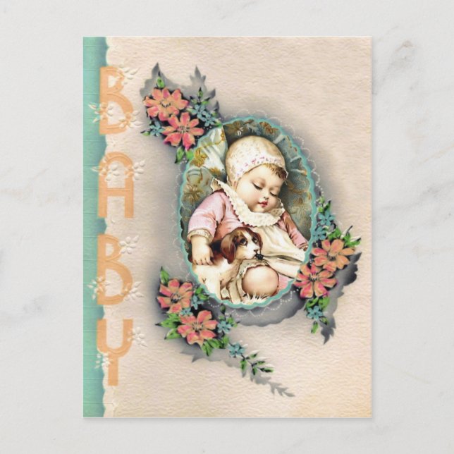 Neue Baby-Postkarte Ankündigungspostkarte (Vorderseite)