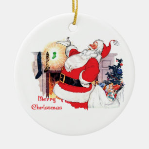 Neue Baby Santa Ankündigung Keramik Ornament