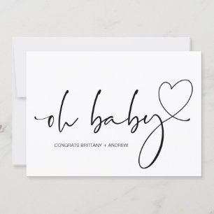 Neue Baby-Schwangerschaft-Glückwünsche Oh Baby-Dus Karte