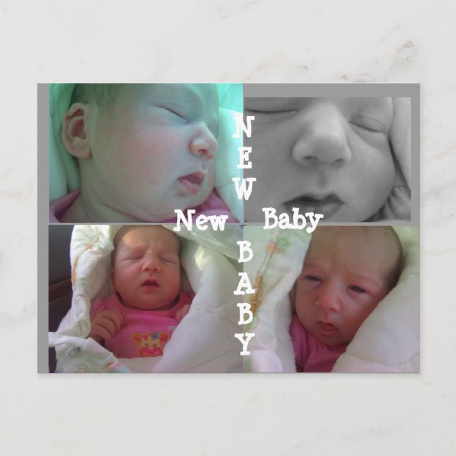 NEUE BABY SHOWER CARD EINLADUNGSPOSTKARTE (Vorderseite)