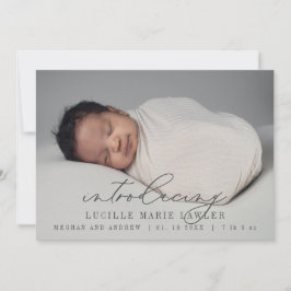 Neue Babyankündigung Einführung in das Skript Ankündigung