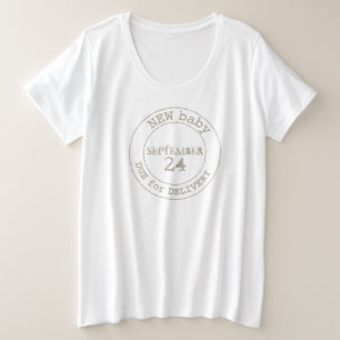 Neue Babyauslieferungspapiere Briefmarke Muttersch Große Größe T-Shirt