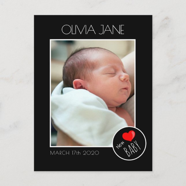 Neue Babyfotografie-Rahmen - Benutzerdefiniertes F Postkarte (Vorderseite)