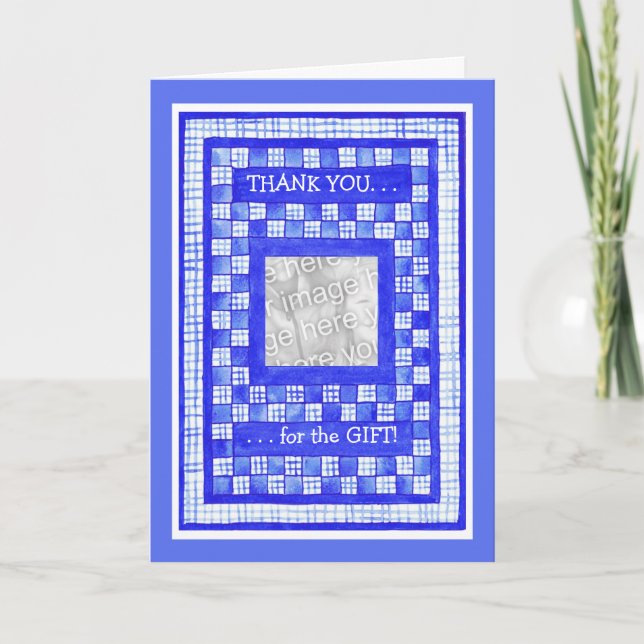 Neue Babygeschenke dank Fotokarte individuell anpa Dankeskarte (Vorderseite)