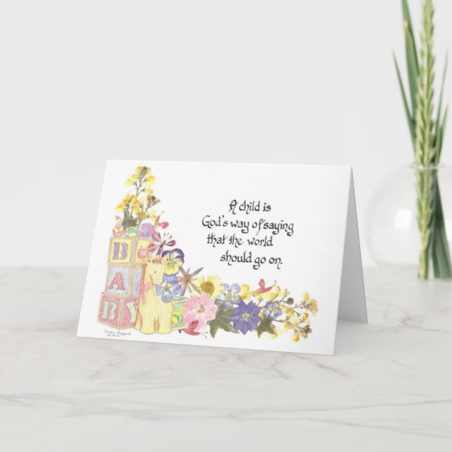 Neue Babykarte Ankündigung (Vorderseite)