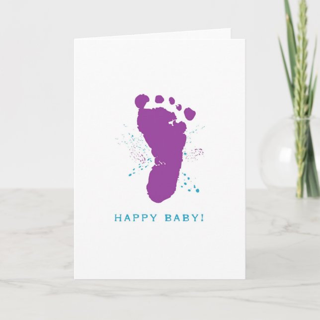 Neue Babykarte: Footprint Karte (Vorderseite)