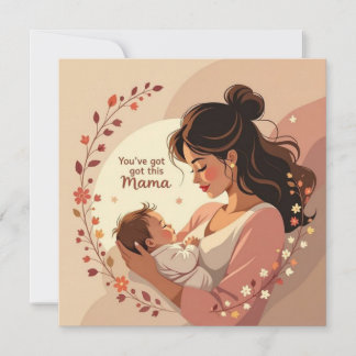 Neue Babykarte für Mama mit warmer herzlicher Nach Karte