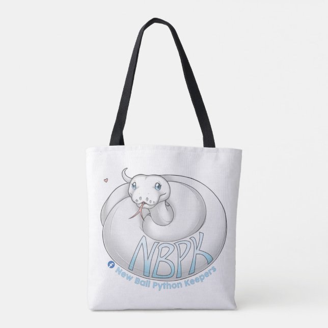 Neue Ball Python Keepers Yuki Logo Tasche weiß (Rückseite)