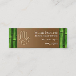 Neue Bambusmassage-Therapie Mini Visitenkarte