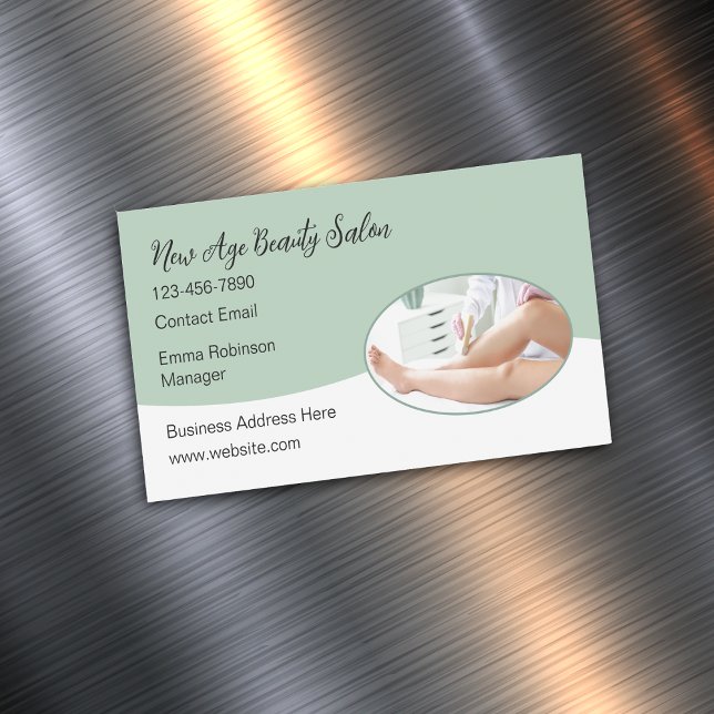 Neue Beauty Skin Care Salon Magnetic Business Card Magnetische Visitenkarte (Von Creator hochgeladen)