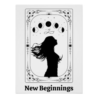 Neue Beginnerkarte Tarot Celestial Mystical Hexe Poster