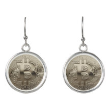 Neue Bitcoin Ohrringe aus rostfreiem Stahl