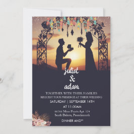 Neue boho rustikale moderne elegante Twilight Wedd Einladung