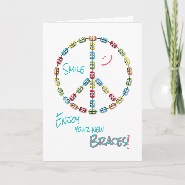 Neue Bracks Herzlichen Glückwunsch Peace Sign auf  Karte (Vorderseite)