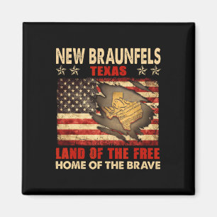 Neue Braunfels Texas USA Flag 4. Juli Magnet