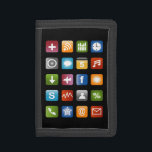 Neue Brieftasche mit Vektorgrafiken Tri-fold Portemonnaie<br><div class="desc">Neuartiges Portemonnaie mit Vektorgrafiken. Smartphone / ipad Computer Bildschirm Design. Geeky Geschenkidee für Männer und Kinder.</div>