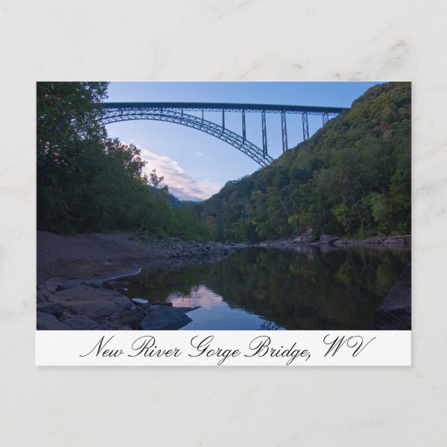 Neue Brücke über den Fluss in WV Postkarte (Vorderseite)