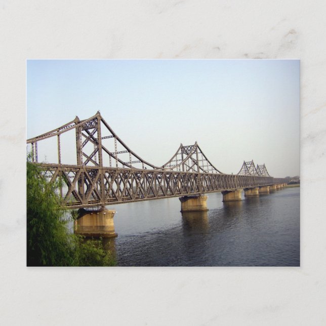 Neue chinesisch-koreanische Freundschaftsbrücke üb Postkarte (Vorderseite)