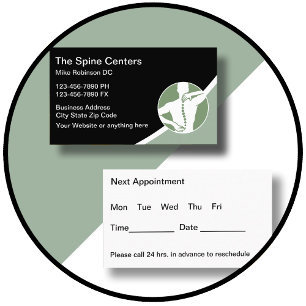 Neue Chiropraktiker-Stellenkarte Visitenkarte
