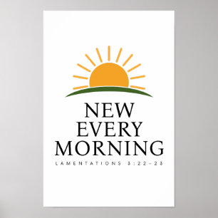 Neue christliche Wandkunst für jeden Morgen Poster