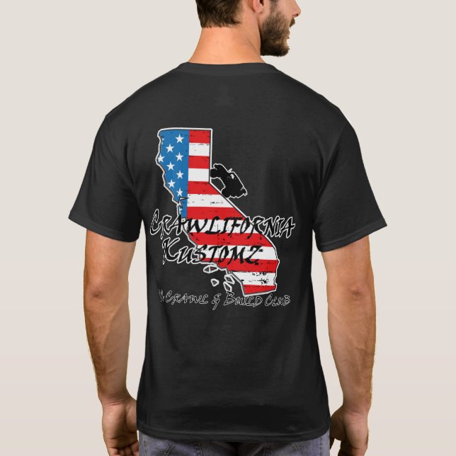 Neue Crawlifornia Kustomz Shirt-Flagge T-Shirt (Rückseite)
