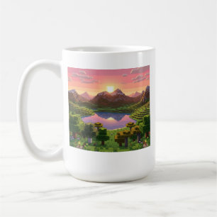 Neue Dämmerung Pixel Art Sonnenaufgang Tasse – Coz