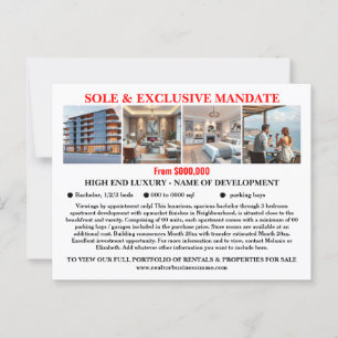 Neue Eigenschaften für Real Anwesen Marketing Postkarte