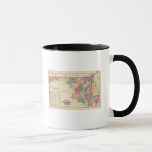 Neue Eisenbahnkarte der Staaten von Maryland Tasse