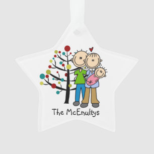 Neue Eltern für ein Baby Girl Holiday Ornament