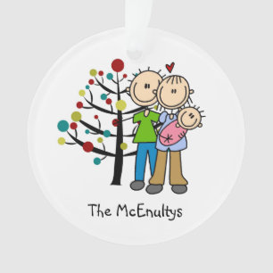 Neue Eltern für ein Baby Girl Holiday Ornament