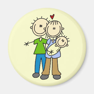 Neue Eltern mit Baby T-Shirts und Geschenken Magnet