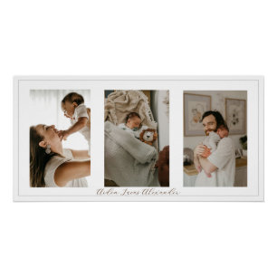 Neue Eltern Neues Baby Glossy 3 Foto Collage Poste Poster