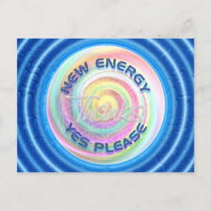 NEUE ENERGIE - JA BITTE - DANKE - Wasser Postkarte