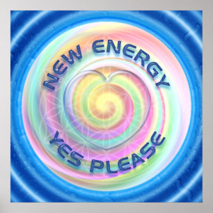 NEUE ENERGIE - JA BITTE mit Herz - Wasser Poster