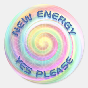NEUE ENERGIE - JA BITTE RUNDER AUFKLEBER