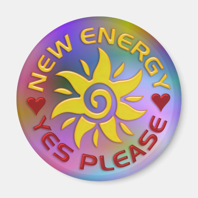NEUE ENERGIESUNDE | hellfarbig Magnet (Vorne)
