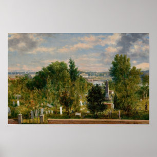 Neue England Landschaft mit Friedhof Poster
