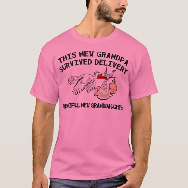 Neue Enkelin - neuer Großvater-T - Shirt (Vorderseite)