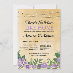 Neue Erwärmung Sweet Zuhause Key Einladung