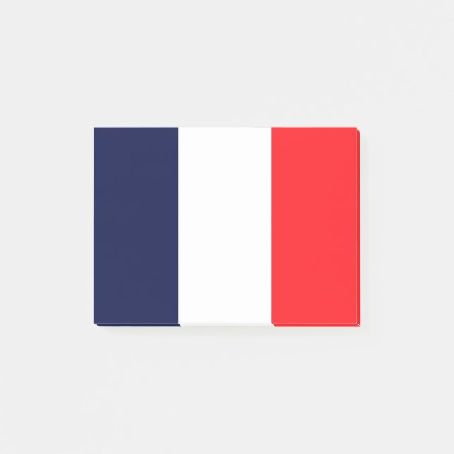 Neue Farbe der französischen Flagge Post-it Klebezettel (Vorderseite)
