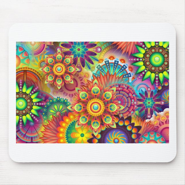 Neue farbenfrohe Abstrakte Background Mousepad (Vorne)