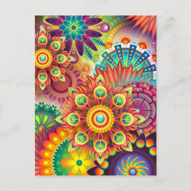 Neue farbenfrohe Abstrakte Background Postkarte (Vorderseite)